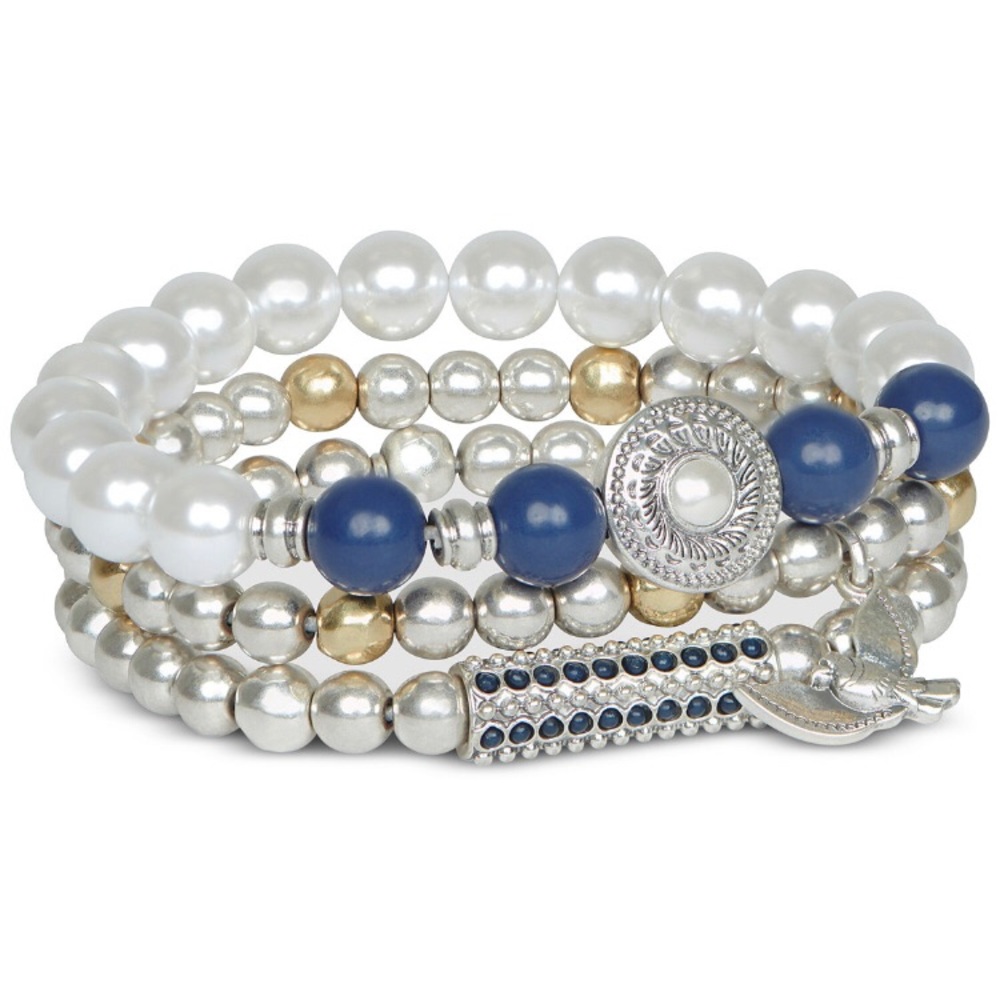 Lucky🍀Brand Two-Tone 3-pcs Set stretch bracelet